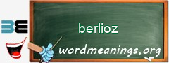 WordMeaning blackboard for berlioz